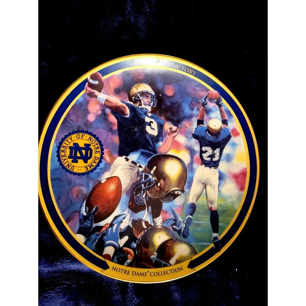 1999 VTG Bradford NCAA Notre Dame Collector Plate Ltd w/COA 